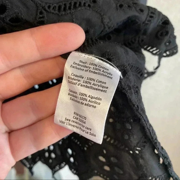 Hemant & Nandita Black Embroidered Off-Shoulder Top – Size XS - Picture 5 of 6